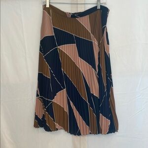 Colorblock Pleated Women's Skirt